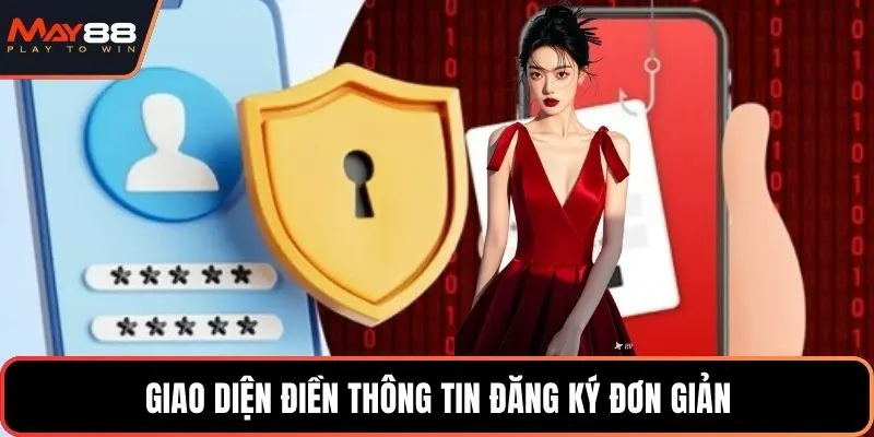 Giao diện điền thông tin đăng ký đơn giản